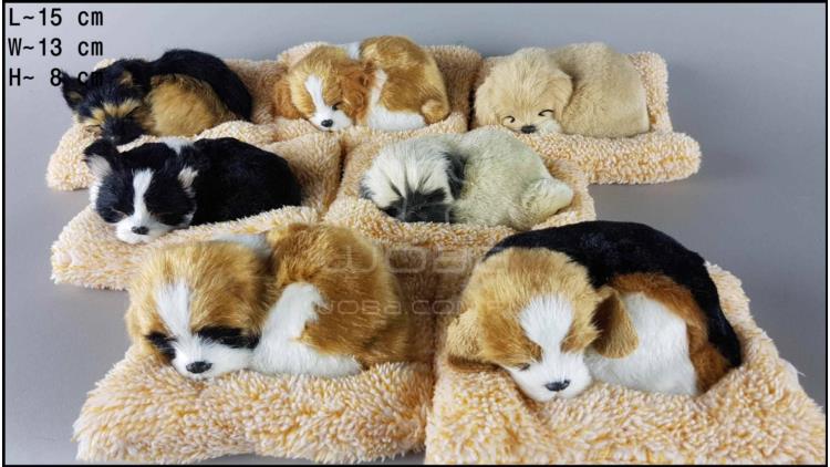 Little dogs on a frotte pillow (7 pcs in a box)