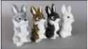 Hares sitting (4 pcs in a box)