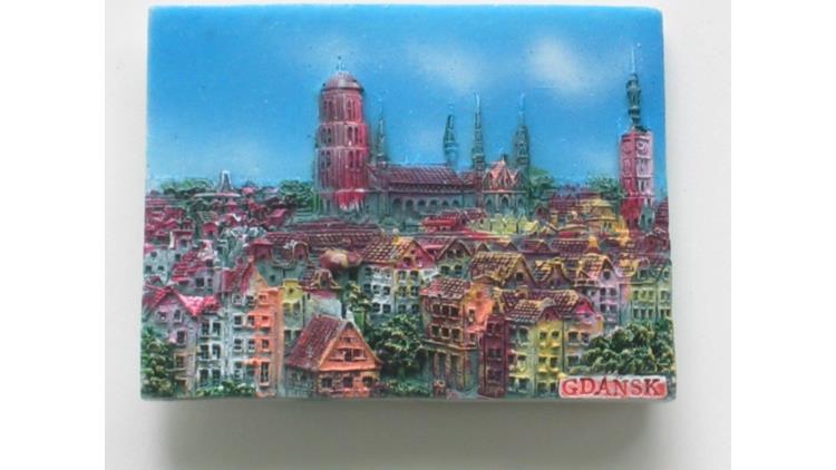 Magnet - Gdansk - Top view - Plank