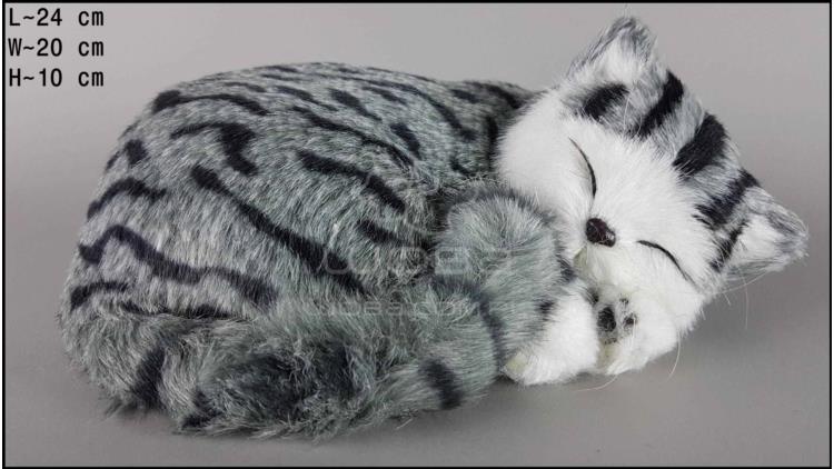 Spiaca mačka - Veľkosť L - Sivý