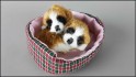 Two Little dogs in a pink cot (4 pcs in a box)