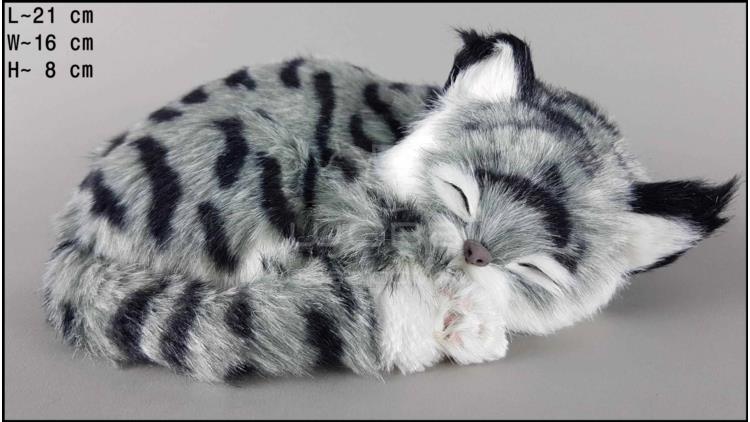 Спящий кот - Размер M - Серый