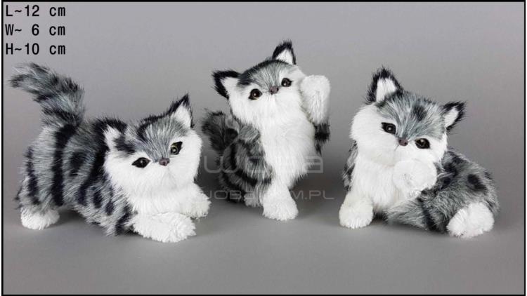 Kittens - 3 poses, grey (3 pcs in a box)