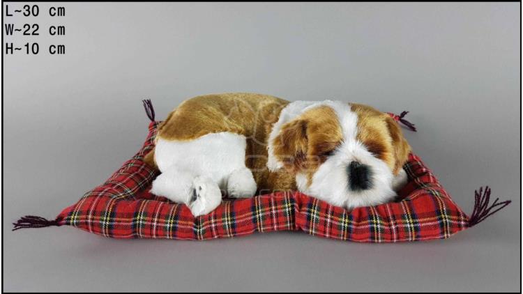 Собака английский бульдог на подушке - Размер L