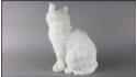 V.large cat sitting - White